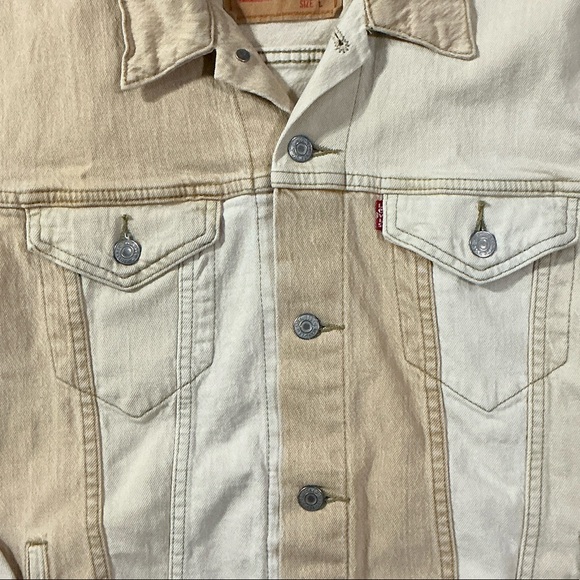 Levi's Men's Cliffhanger Two-Tone Patchwork Trucker Jacket - Size Large - Picture 5 of 8